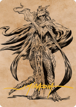 Lozhan, Héritage draconique, carte artistique (signature estampillée or) [Commander Legends : Battle for Baldur's Gate Art Series]