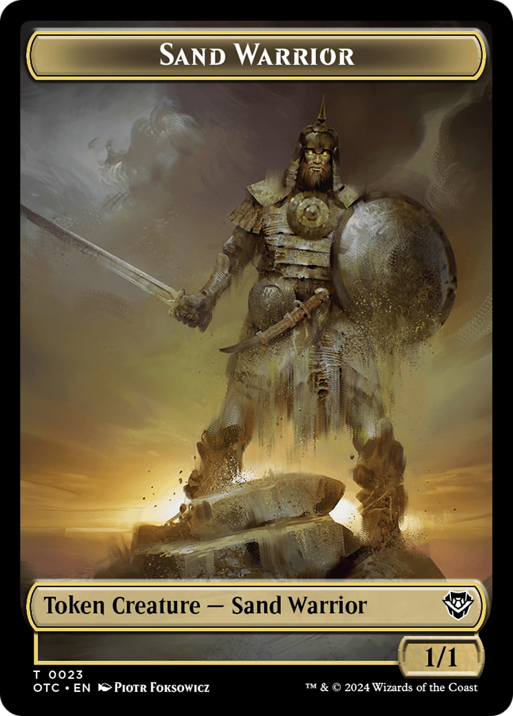 Plante // Guerrier de sable, jeton recto-verso [Jetons Commander Meurtres au Manoir Karlov]