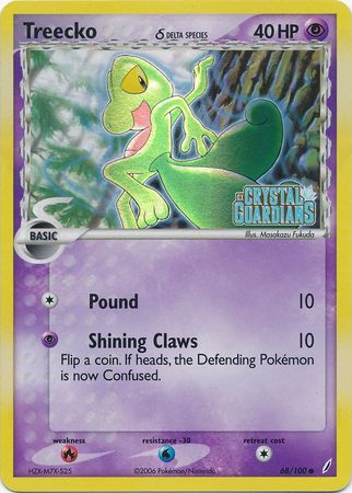 Treecko (68/100) (Delta Species) (Estampada) [EX: Guardianes de Cristal]