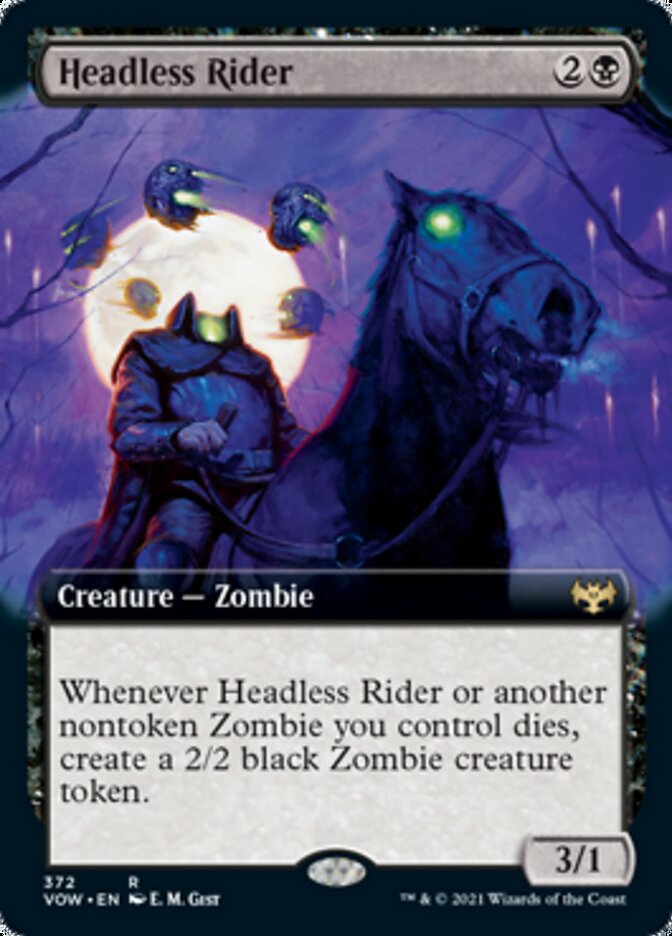 Jinete sin Cabeza (Arte Extendido) [Innistrad: Voto Carmesí]