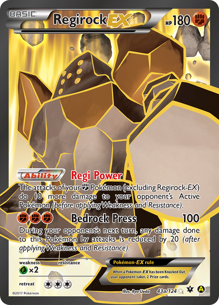 Regirock EX (43a/124) [Cartes Promo Alternatives]