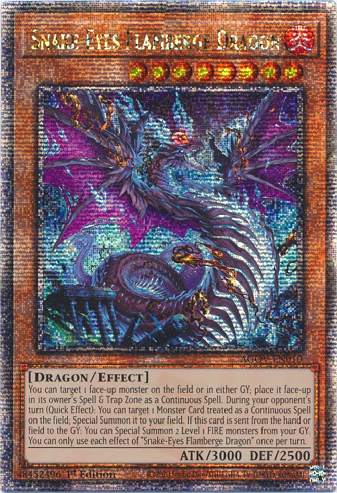 Dragon Flamberge Yeux-Serpent (Quarter Century Secret Rare) [AGOV-EN010] Quarter Century Secret Rare