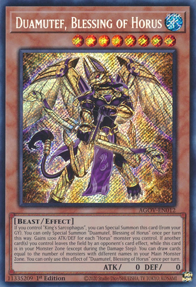 Douamoutef, Bénédiction d'Horus [AGOV-FR012] Secret Rare