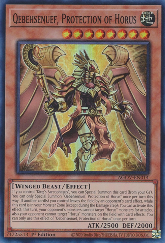 Qebehsenuef, Protection de Horus [AGOV-EN014] Super Rare