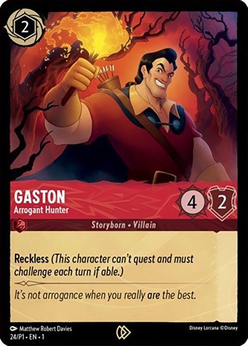Gastón - Cazador arrogante (24) [Cartas promocionales]