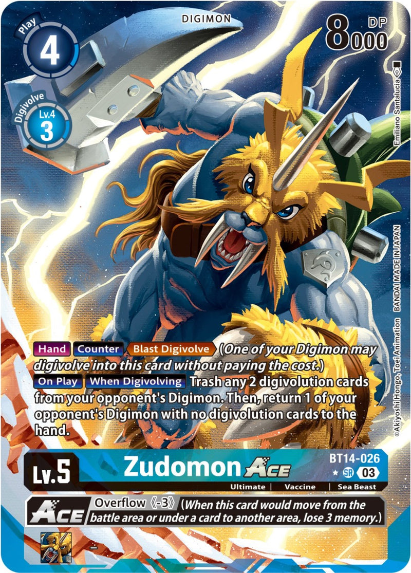 Zudomon Ace [BT14-026](Arte Alternativo) [Blast Ace]