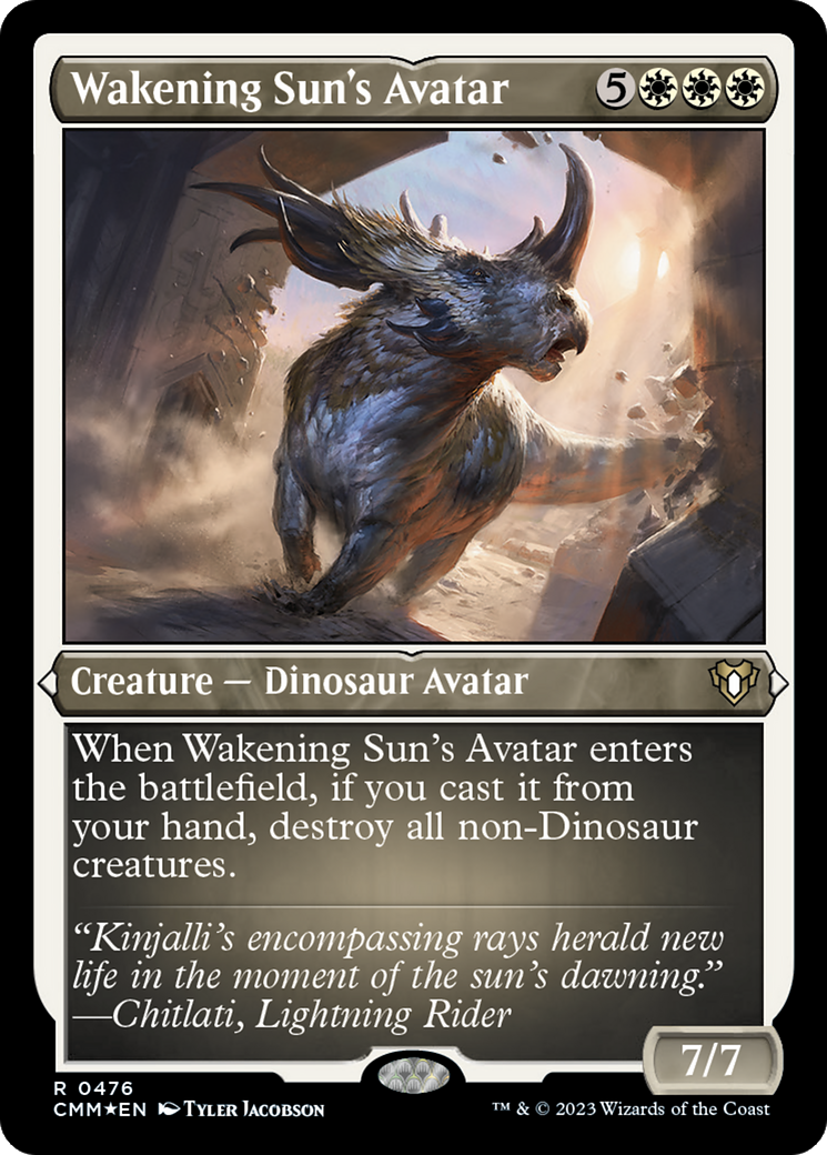 Avatar du soleil éveillé (Foil Etched) [Commander Masters]