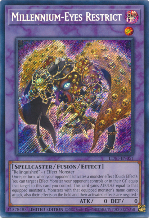 Ojo Milenario Restrictivo [LDS1-EN051] Secret Rare