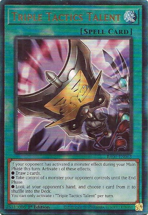 Talent Tactiques Triples [RA01-FR063] Prismatic Ultimate Rare