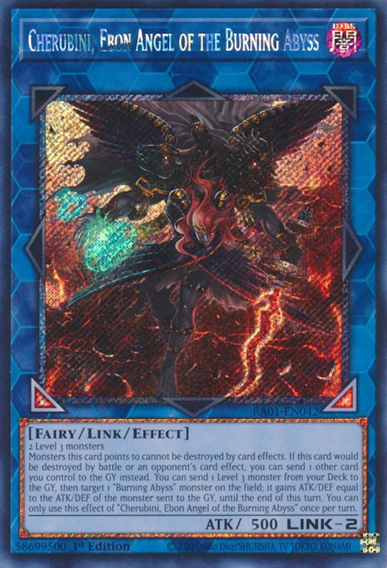 Cherubini, Ange Ébon des Abysses Ardents [RA01-FR042] Platinum Secret Rare