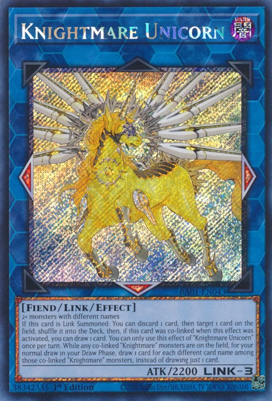 Knightmare Licorne [RA01-FR043] Secrète Rare Platine