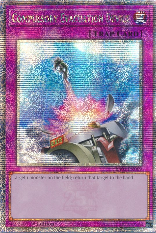 Dispositif d'évacuation obligatoire [RA01-FR069] Quarter Century Secret Rare