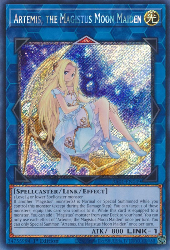 Artémis, la jeune fille de la lune Magistus [RA01-FR049] Secrète Rare Platine