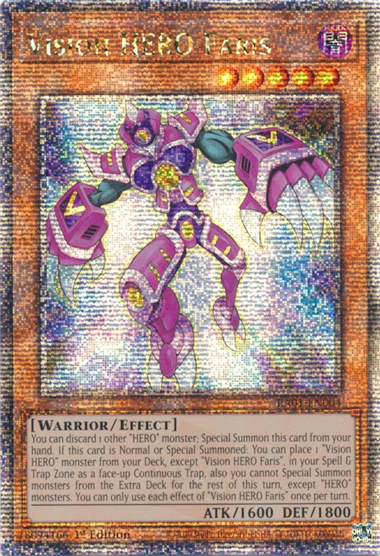 Vision HERO Faris [RA01-FR004] Quarter Century Secret Rare