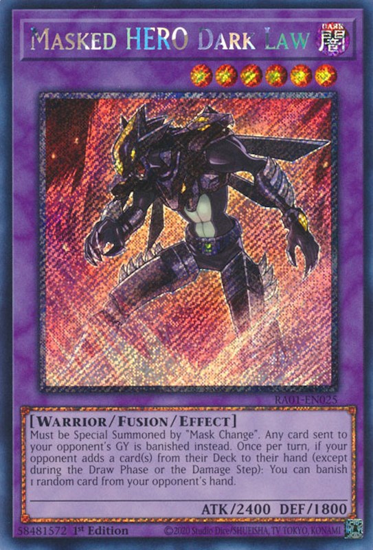 HEROS Masqué Homme-Nuit [RA01-FR025] Secret Rare Platine