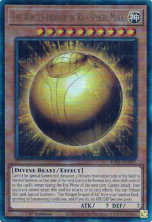 Le Dragon Ailé de Râ - Mode Sphère [RA01-EN007] Prismatic Ultimate Rare