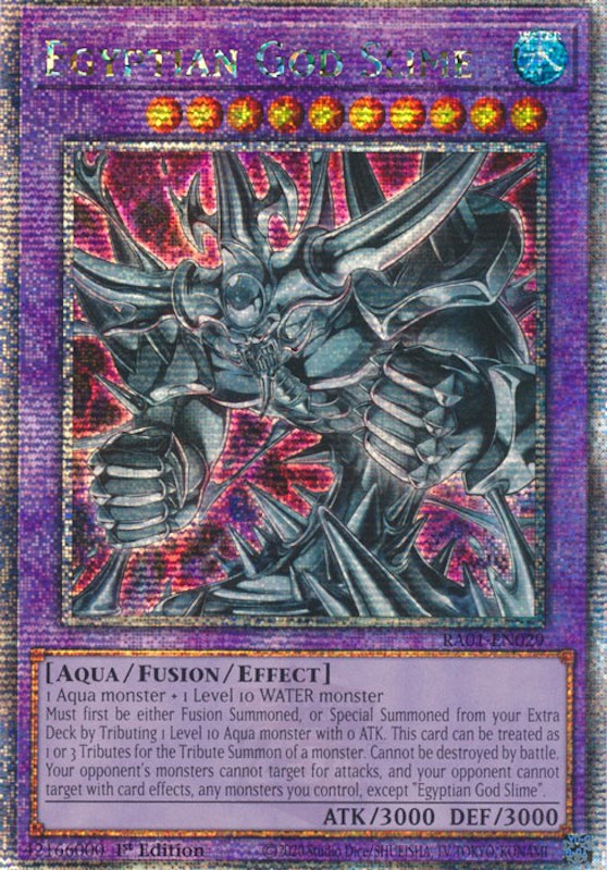 Dieu Slime Égyptien [RA01-FR029] Quarter Century Secret Rare