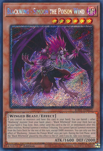 Blackwing - Simoon el Viento Venenoso [RA01-ES012] Secreta Rara Platino