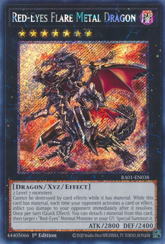 Dragon Métal Flamboyant aux Yeux Rouges [RA01-FR038] Secrète Platine