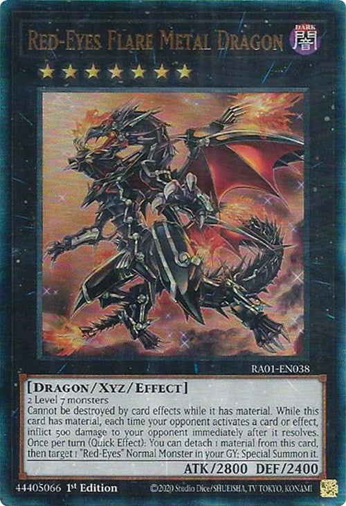 Dragon Métal Flamboyant aux Yeux Rouges [RA01-EN038] Prismatic Ultimate Rare