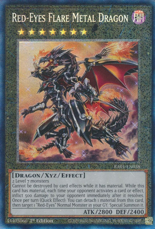 Dragon Métal Flamboyant aux Yeux Rouges [RA01-FR038] Collector Rare Prismatique