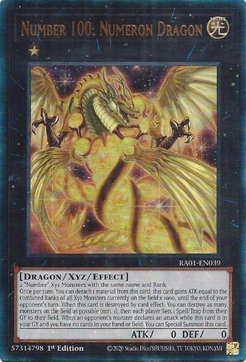 Numéro 100 : Dragon Numeron [RA01-FR039] Ultimate Rare Prismatique
