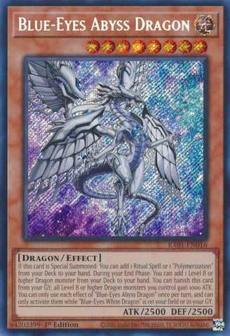Dragon Abyssal aux Yeux Bleus [RA01-FR016] Secret Rare