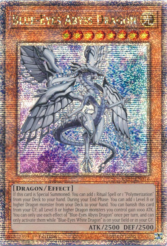 Dragon des Abysses aux Yeux Bleus [RA01-FR016] Quarter Century Secret Rare