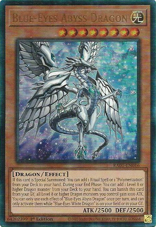 Dragon Abyssal aux Yeux Bleus [RA01-EN016] Prismatic Ultimate Rare