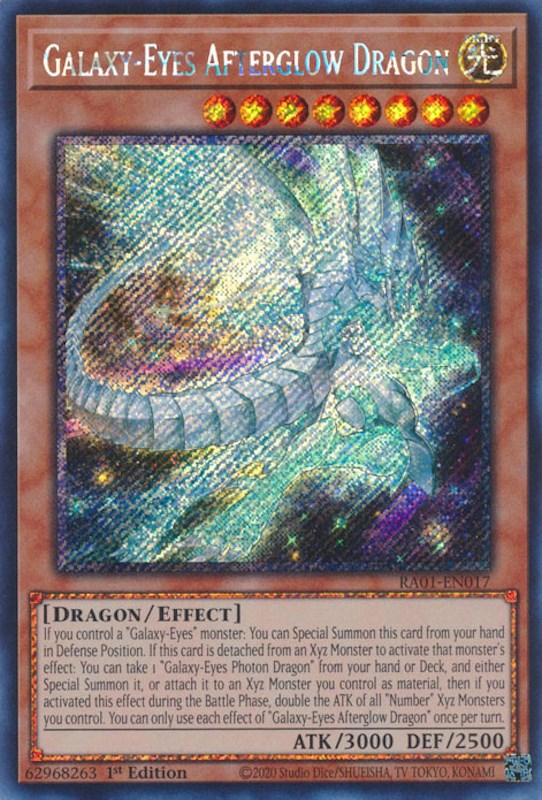 Dragon Photon aux Yeux Galactiques Crépusculaires [RA01-FR017] Platinum Secret Rare