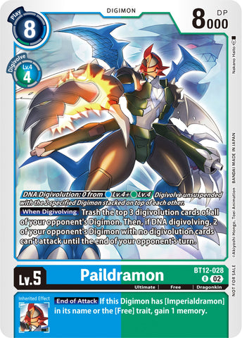 Paildramon [BT12-028] (Mazo de demostración NYCC 2023) [A través del tiempo]