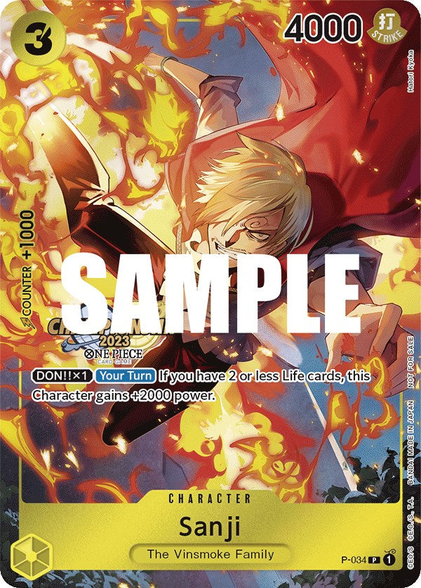 Sanji (Paquete de evento CS 2023) [Cartas promocionales de One Piece]