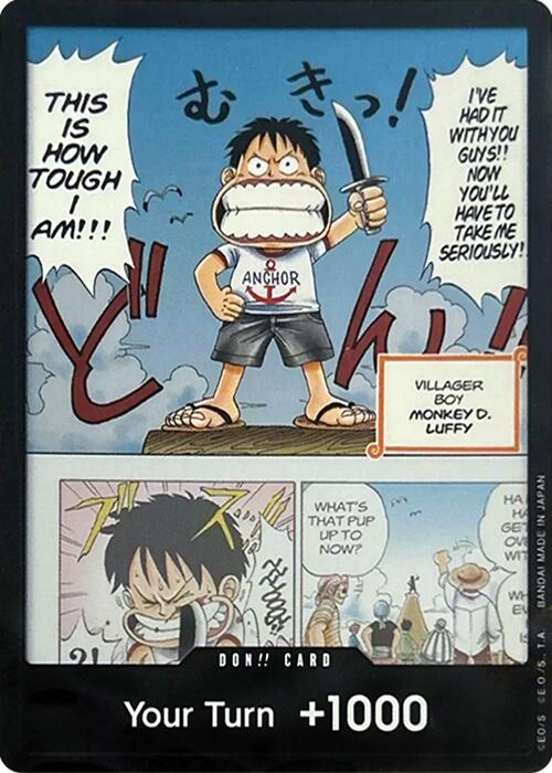 ¡¡DON!! Carta (Luffy joven) (Colección de Frutas del Diablo Vol. 1) [Cartas promocionales de One Piece]