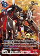BlackWarGreymon [BT8-070] (Campeón Digimon 3 contra 3 noviembre de 2023) [Nuevo despertar]