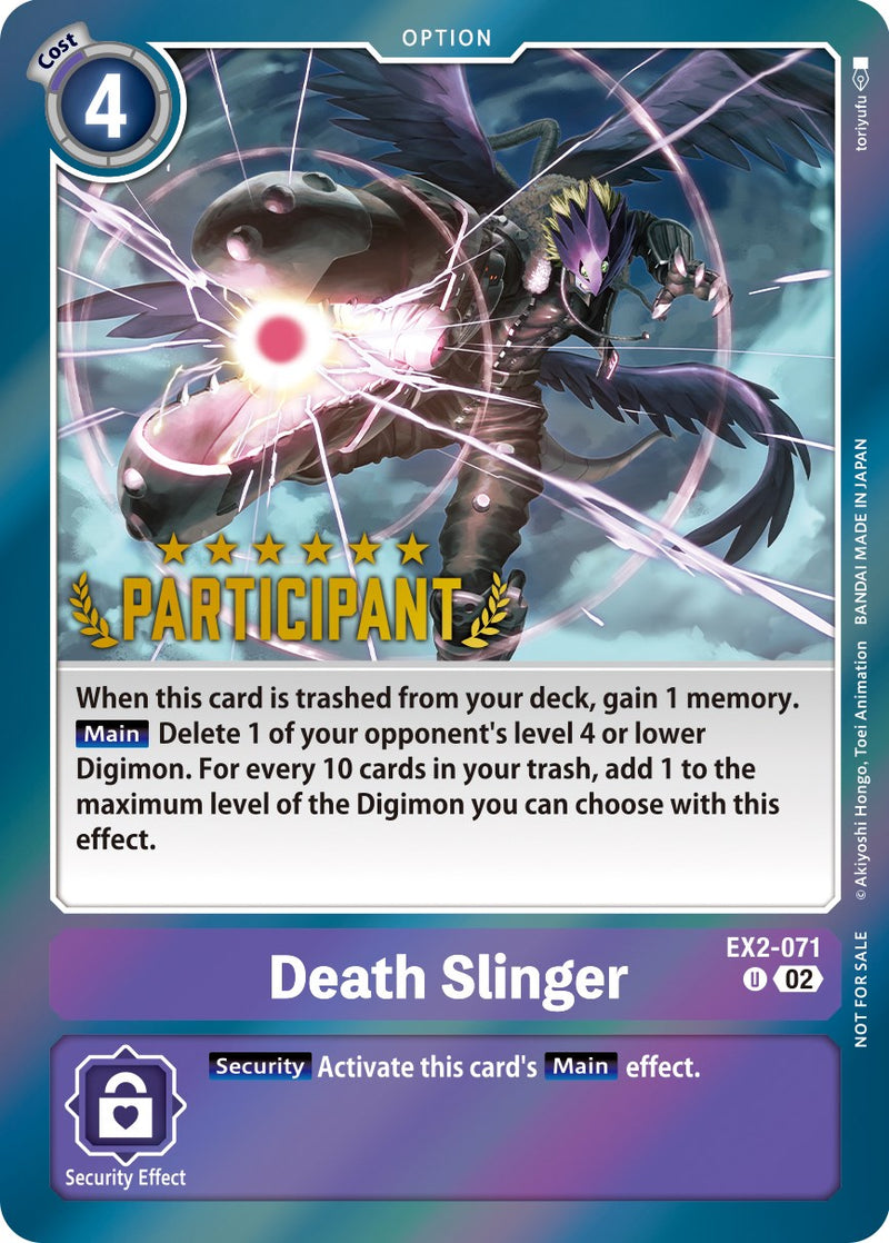 Death Slinger [EX2-071] (Participación en Digimon 3-contra-3 Noviembre 2023) [Digital Hazard]
