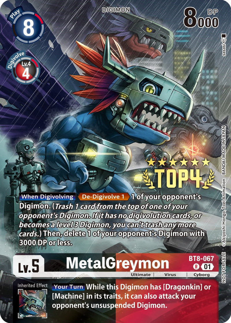 MetalGreymon [BT8-067] (Digimon 3-On-3 Noviembre 2023 Top 4) [Nuevo Despertar]