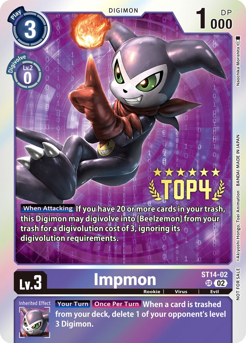 Impmon [ST14-02] (Digimon 3-On-3 Noviembre 2023 Top 4) [Mazo de Inicio: Set de Baraja Avanzada Beelzemon]