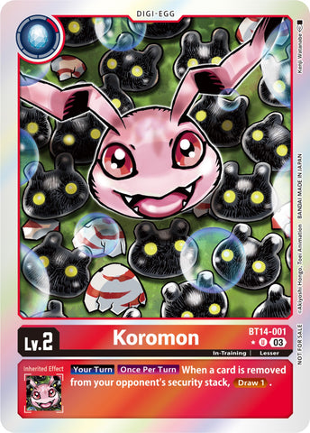 Koromon [BT14-001] (Pack promotionnel Blast Ace Box) [Blast Ace]