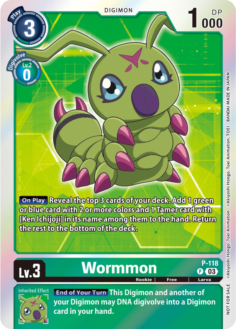 Wormmon [P-118] (Paquete de Fiesta Tamer -El Comienzo- Ver. 2.0) [Cartas Promocionales]