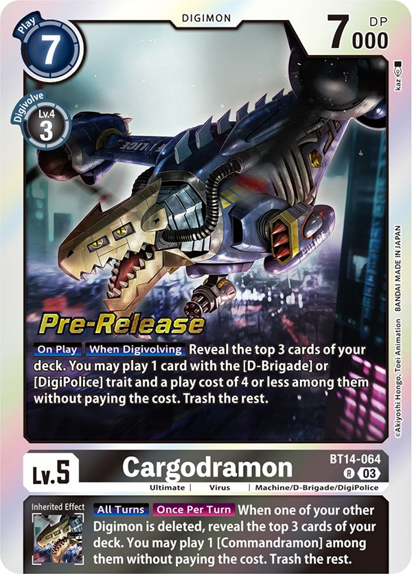 Cargodramon [BT14-064] [Cartas de prelanzamiento de Blast Ace]