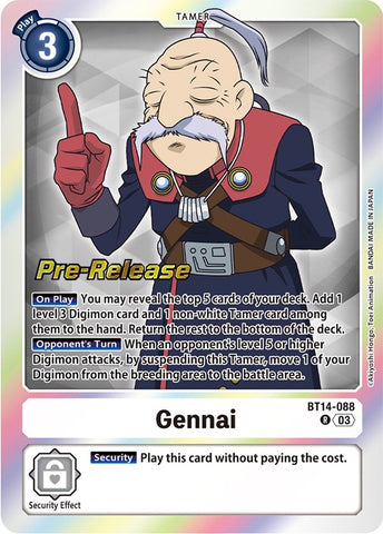 Gennai [BT14-088] [Cartas de Pre-lanzamiento de Blast Ace]