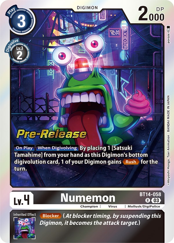 Numemon [BT14-058] [Cartas de Pre-lanzamiento de Blast Ace]