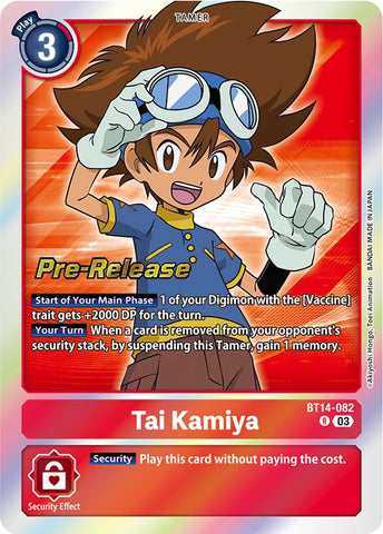 Tai Kamiya [BT14-082] [Cartas de Prelanzamiento de Blast Ace]