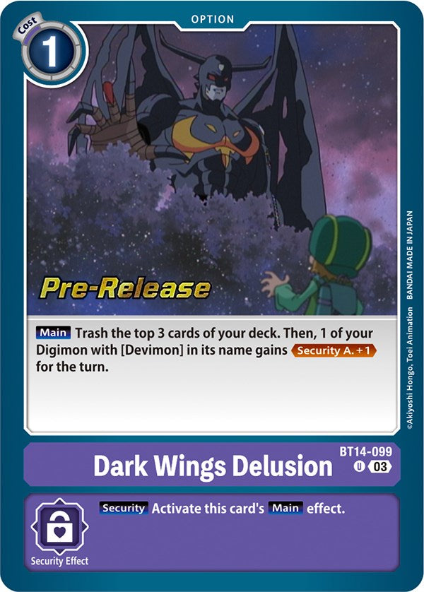 Delirio Alas Oscuras [BT14-099] [Cartas de Pre-lanzamiento Blast Ace]