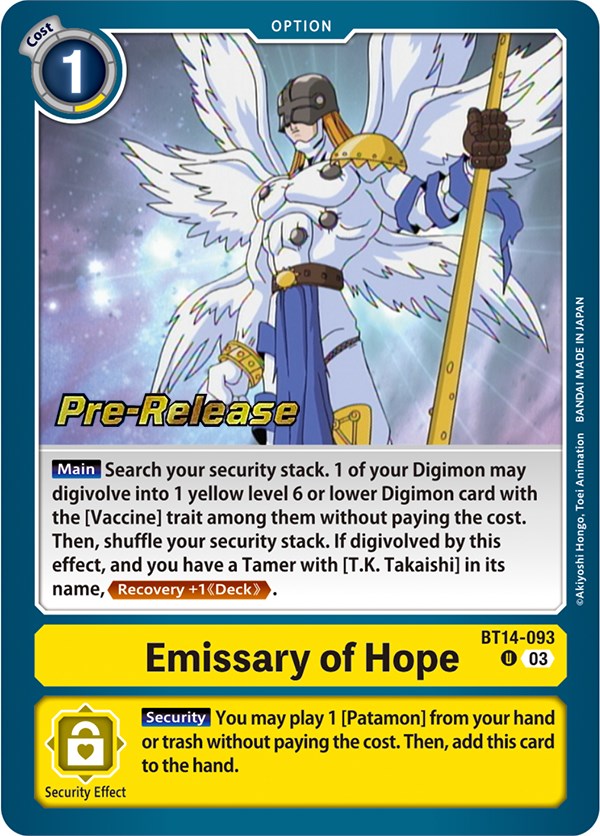 Emisario de la Esperanza [BT14-093] [Cartas de Prelanzamiento de Blast Ace]