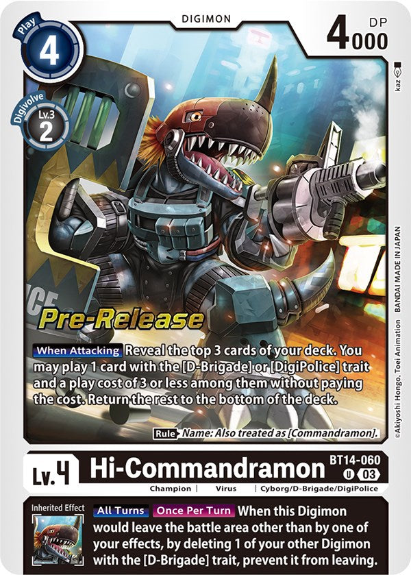 Hi-Commandramon [BT14-060] [Cartas de Pre-lanzamiento As explosivo]