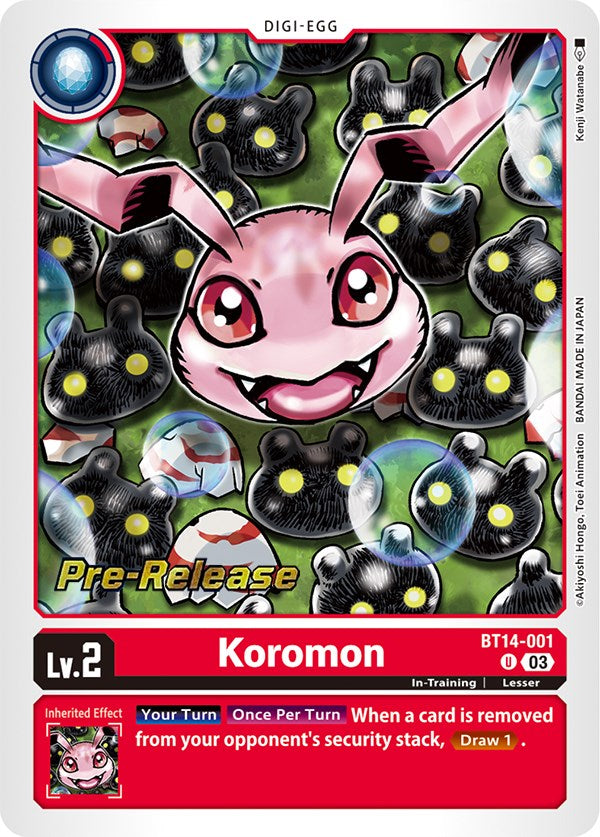 Koromon [BT14-001] [Cartas de prelanzamiento de Blast Ace]