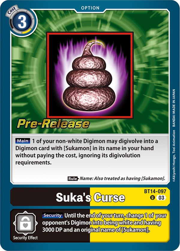 Maldición de Suka [BT14-097] [Cartas de Pre-lanzamiento de Blast Ace]