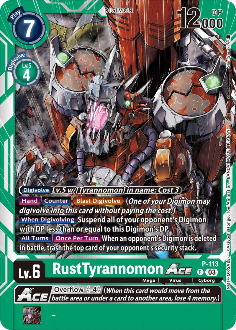 RustTyrannomon Ace [P-113] (Paquete de encuesta del 3.er aniversario) [Cartas promocionales]