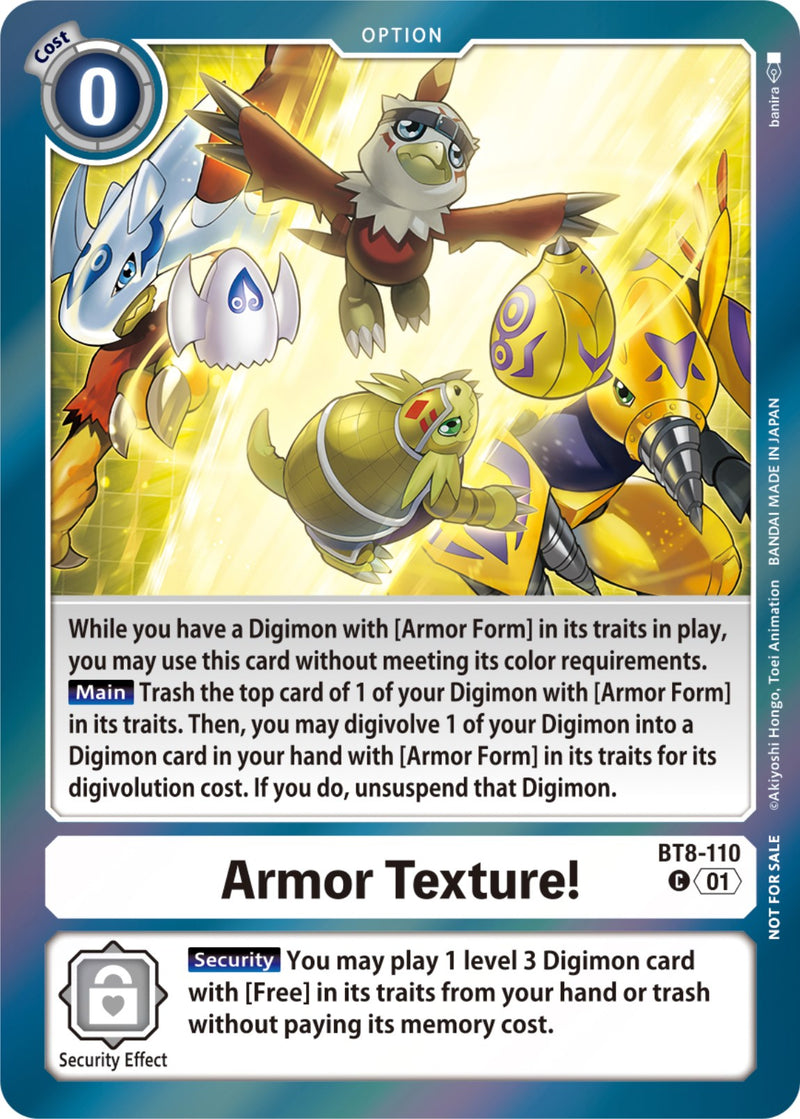¡Textura de armadura! [BT8-110] (Set de doble paquete de Blast Ace) [Nuevo despertar]